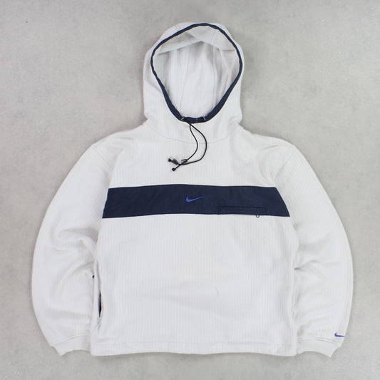 SUPER RARE 90s Nike Hoodie Cream - (S)