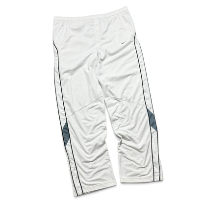 SUPER RARE 2000s Nike Trackpants White - (L)