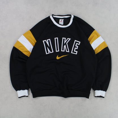 RARE 90s Nike Sweatshirt Black - (M)