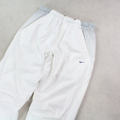 SUPER RARE 2000s Nike Athletic Trackpants White - (L)