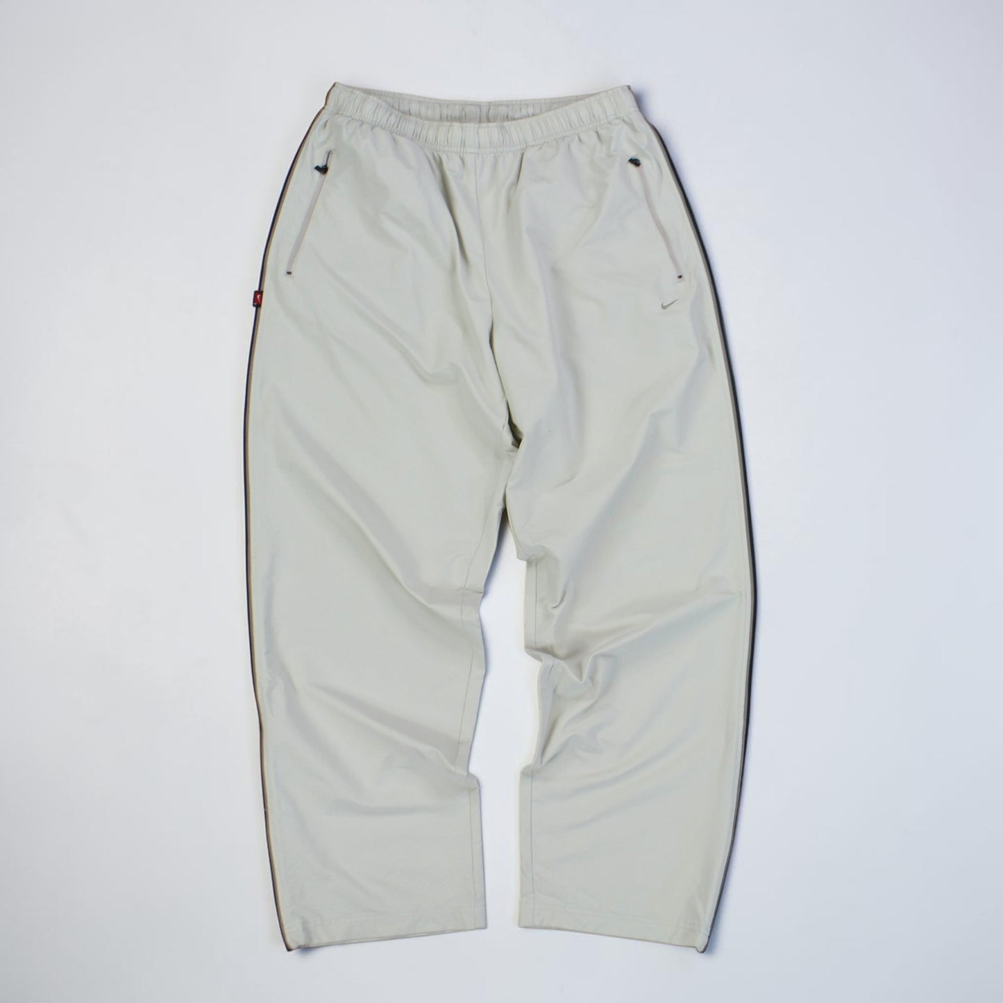 SUPER RARE 2000s Nike Trackpants Cream - (L)