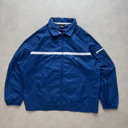 RARE 1990s Nike Track Jacket Blue - (L)