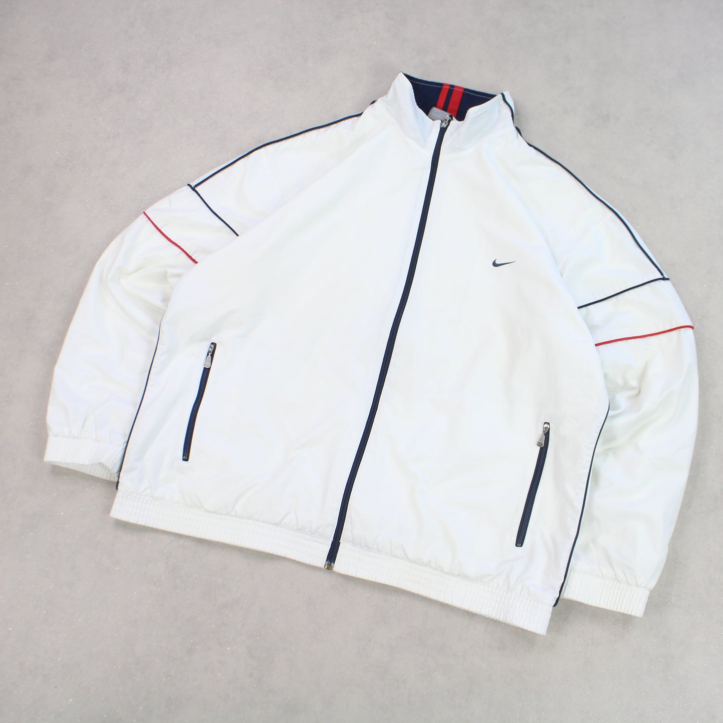 RARE 00s Nike Track Jacket White - (XL)