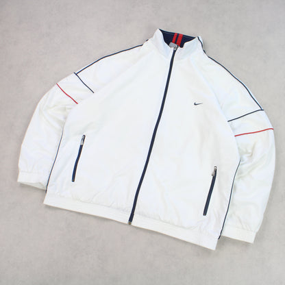 RARE 00s Nike Track Jacket White - (XL)