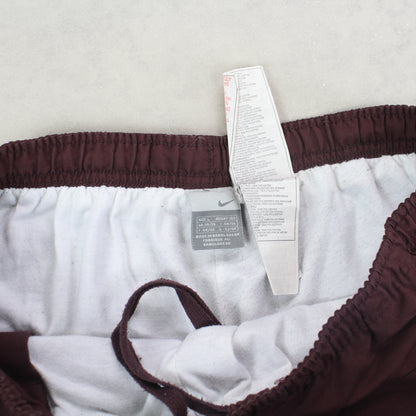 RARE Vintage 00s Nike Trackpants Burgundy - (L)