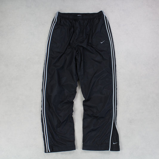 SUPER RARE 2000s Nike Trackpants Black - (L)