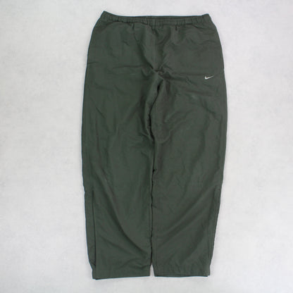 RARE Vintage 00s Nike Trackpants Green - (XL)