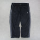 RARE 00s Nike Baggy Trackpants Black - (XL)