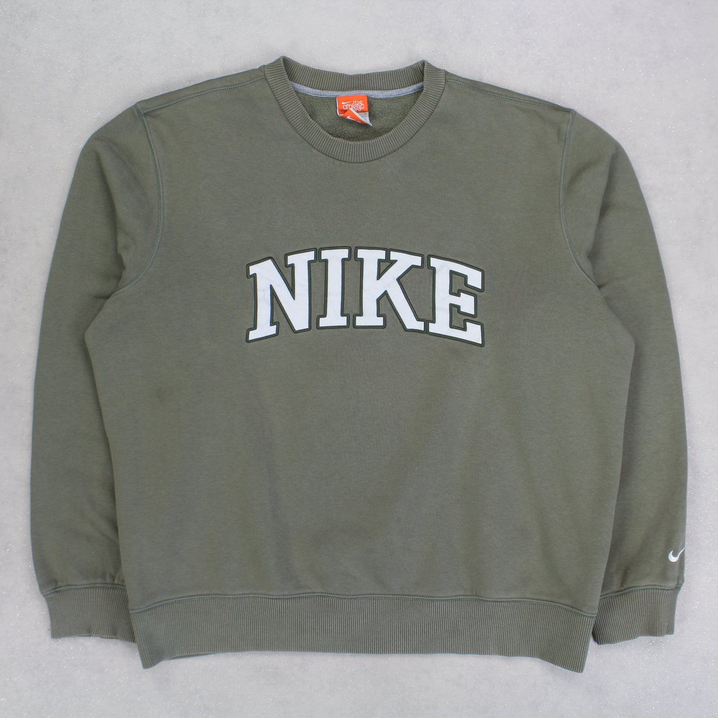 RARE Vintage 00s Nike Spell Out Sweatshirt Green - (M)