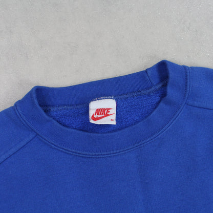 VERY RARE 1990s Nike Spell Out Sweatshirt Blue - (S)