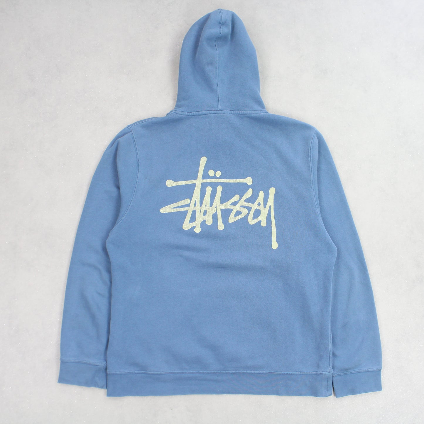 RARE Blue Stüssy Spell Out Hoodie - (M)