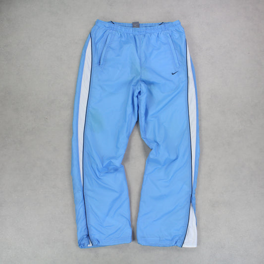 SUPER RARE 00s Nike Trackpants Blue - (L)