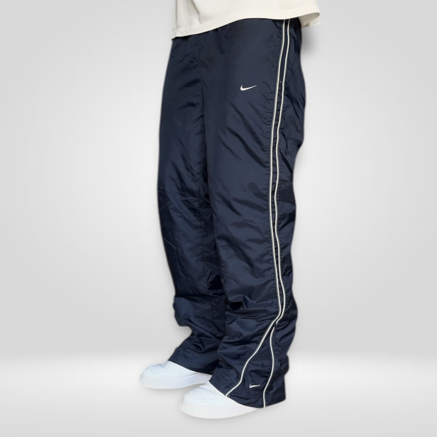 SUPER RARE 2000s Nike Trackpants Navy - (L)
