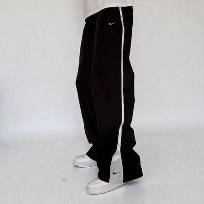 RARE 2000s Baggy Nike Trackpants Black - (L)