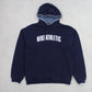 RARE Vintage 1990s Nike Spell Out Hoodie Navy - (S)