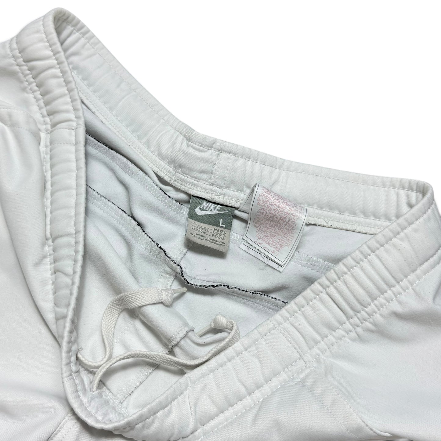 SUPER RARE 2000s Nike Trackpants White - (L)