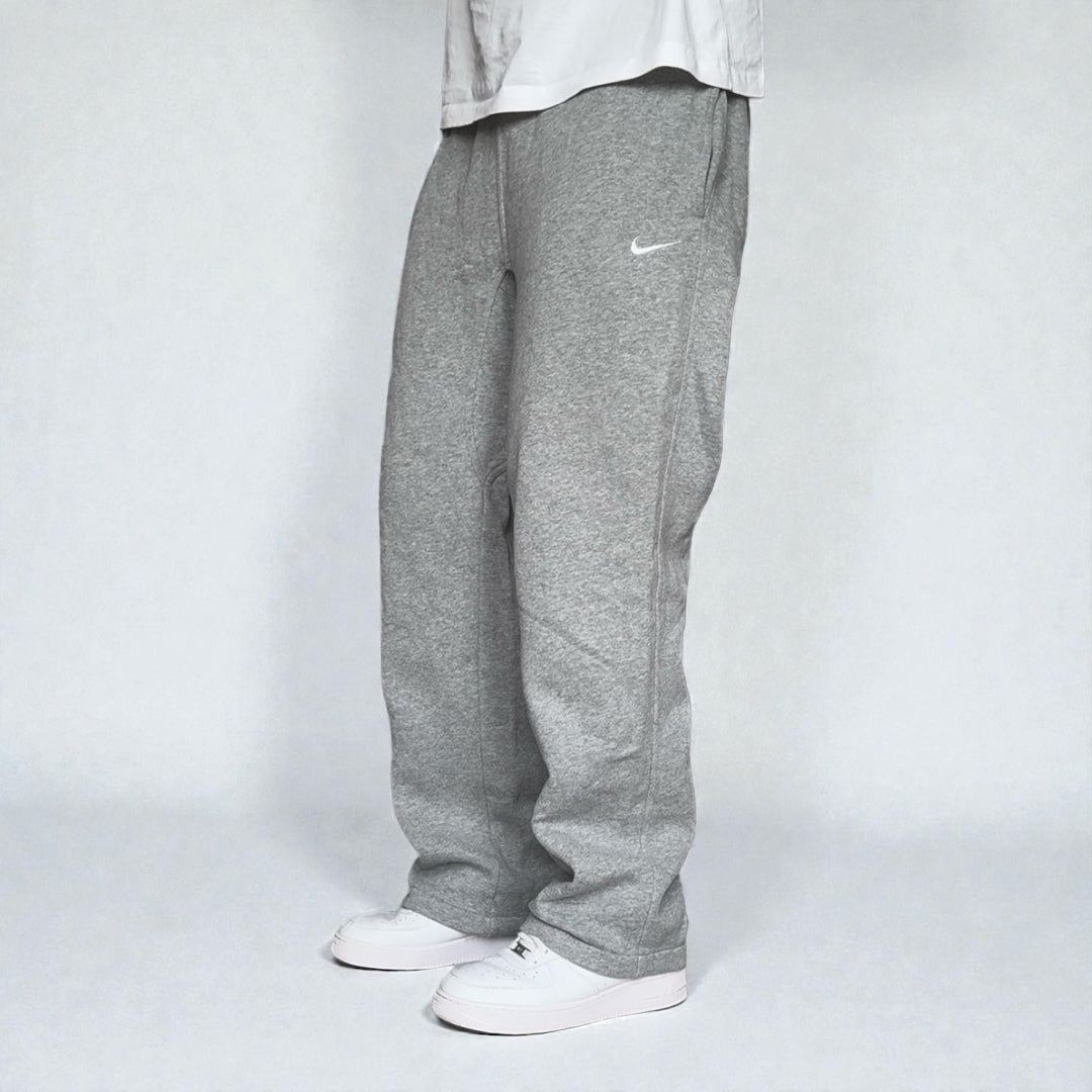 RARE 2000s Wide Leg Nike Joggers Grey - (L)