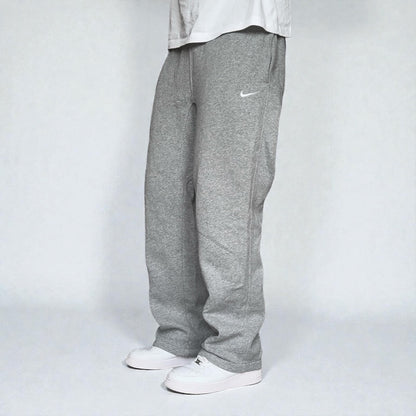 RARE 2000s Wide Leg Nike Joggers Grey - (L)