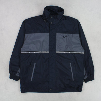 SUPER RARE 00s Vintage Nike Reversible Jacket Navy/Black - (XL)