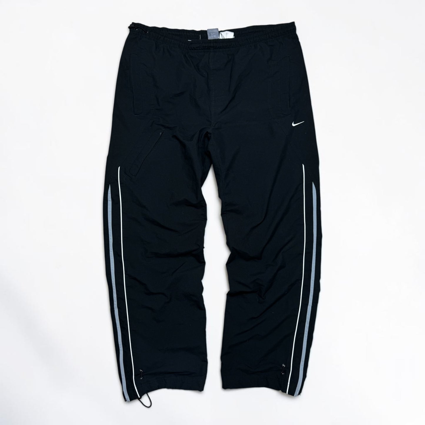 RARE 2000s Baggy Nike Trackpants Black - (L)