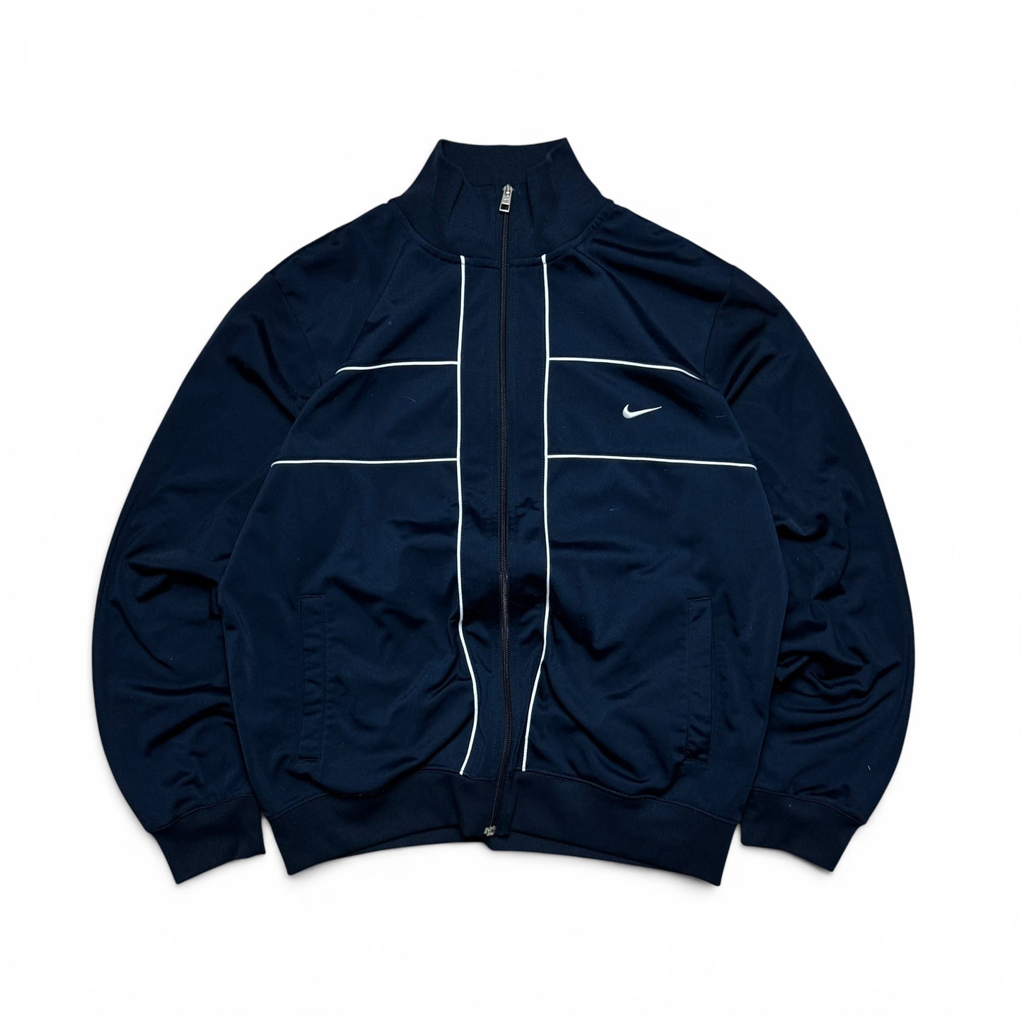 RARE 2000s Nike Track Jacket Navy - (L)