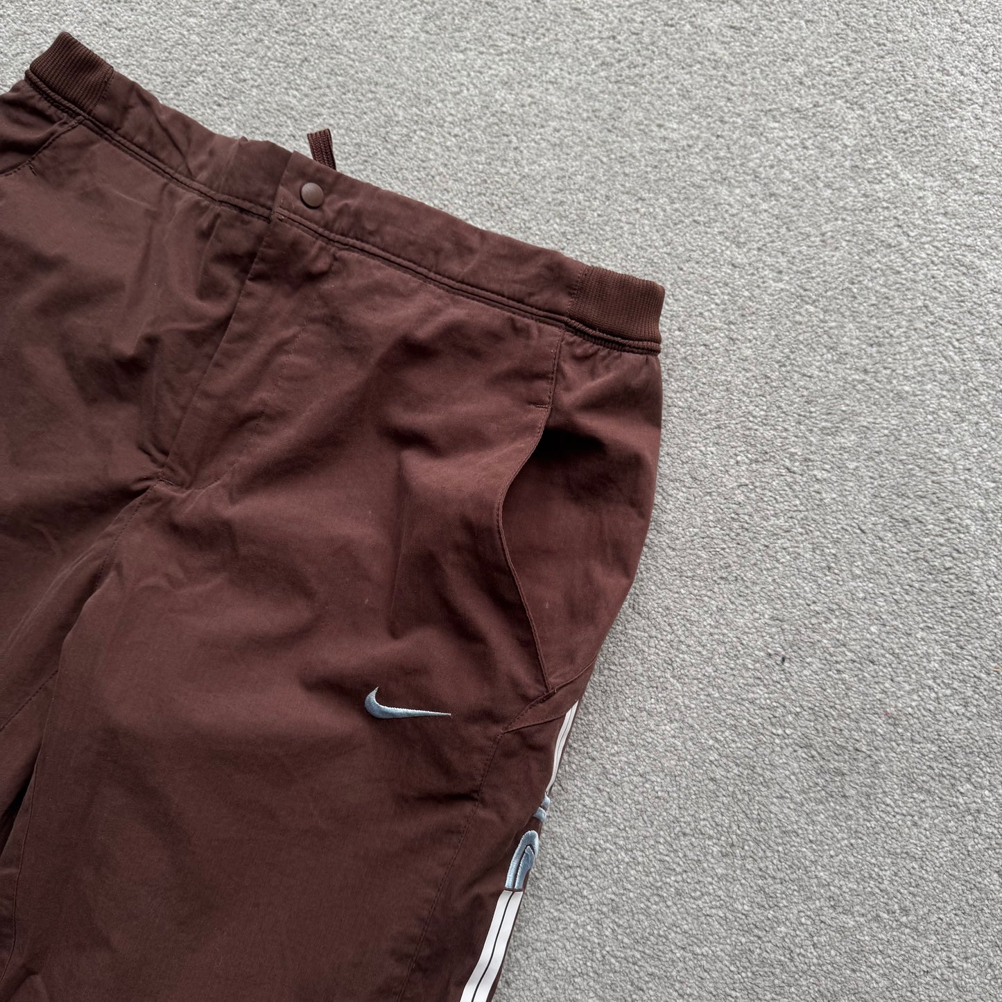 SUPER RARE 2000s Nike Cortez Trackpants Brown - (M)