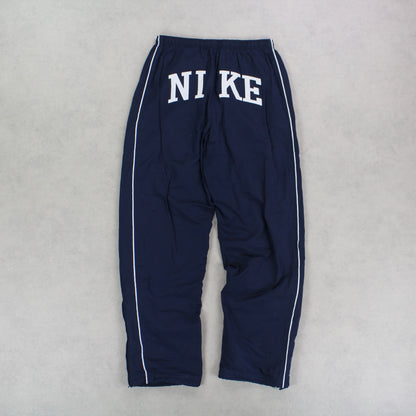 RARE 00s Nike Spell Out Trackpants Navy - (S)