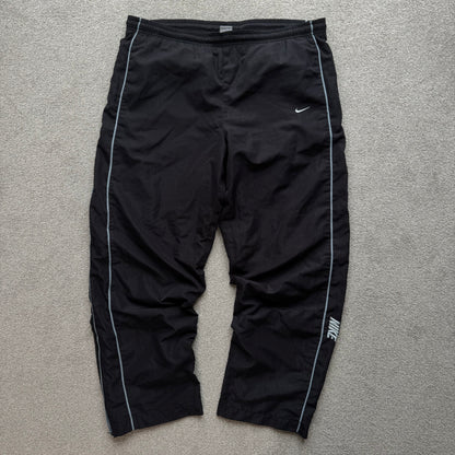 RARE 2000s Baggy Nike Trackpants Black - (L/XL)