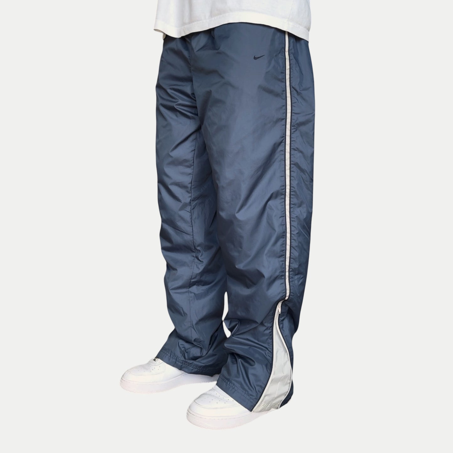 RARE 2000s Baggy Nike Trackpants Blue - (L)