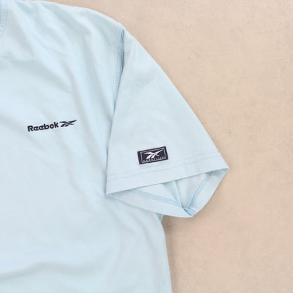 Vintage 90s Reebok T-Shirt Blue - (L)