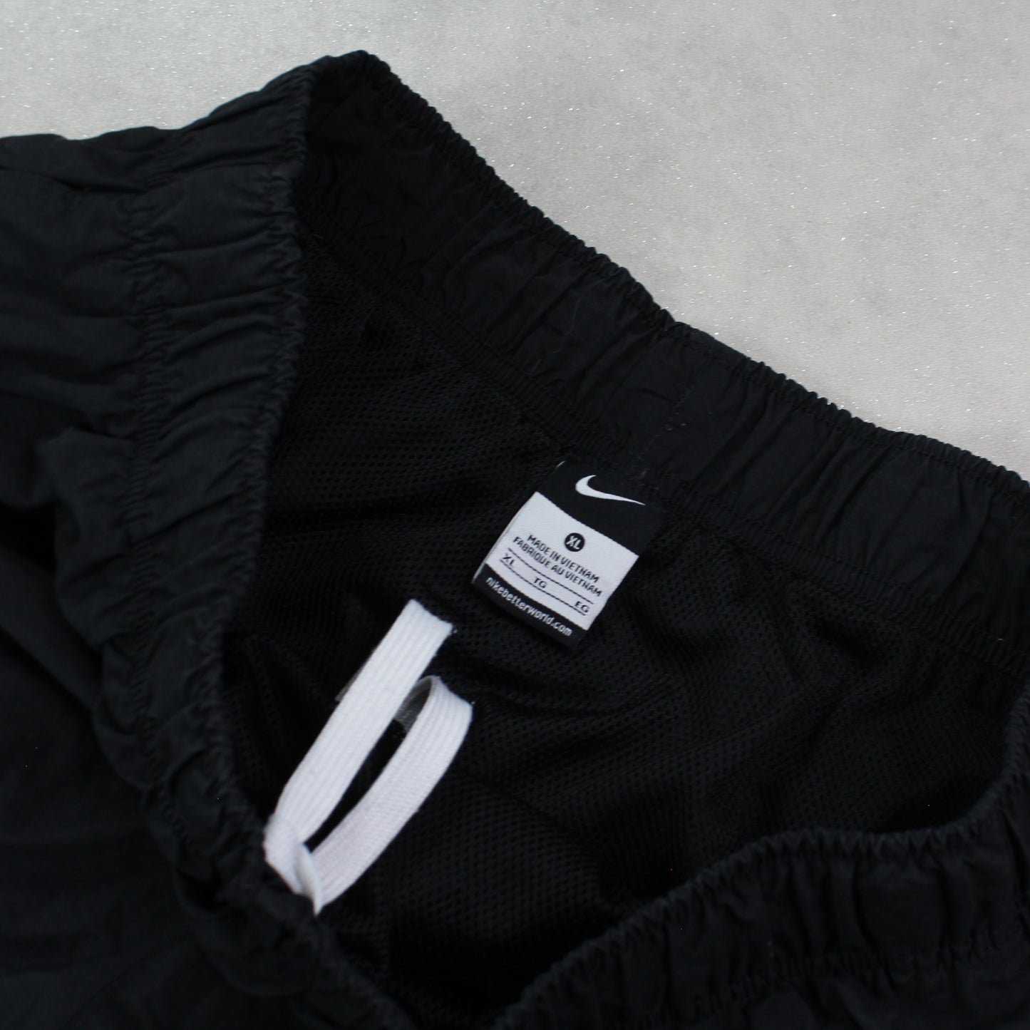 RARE 00s Baggy Nike Trackpants Black - (S)