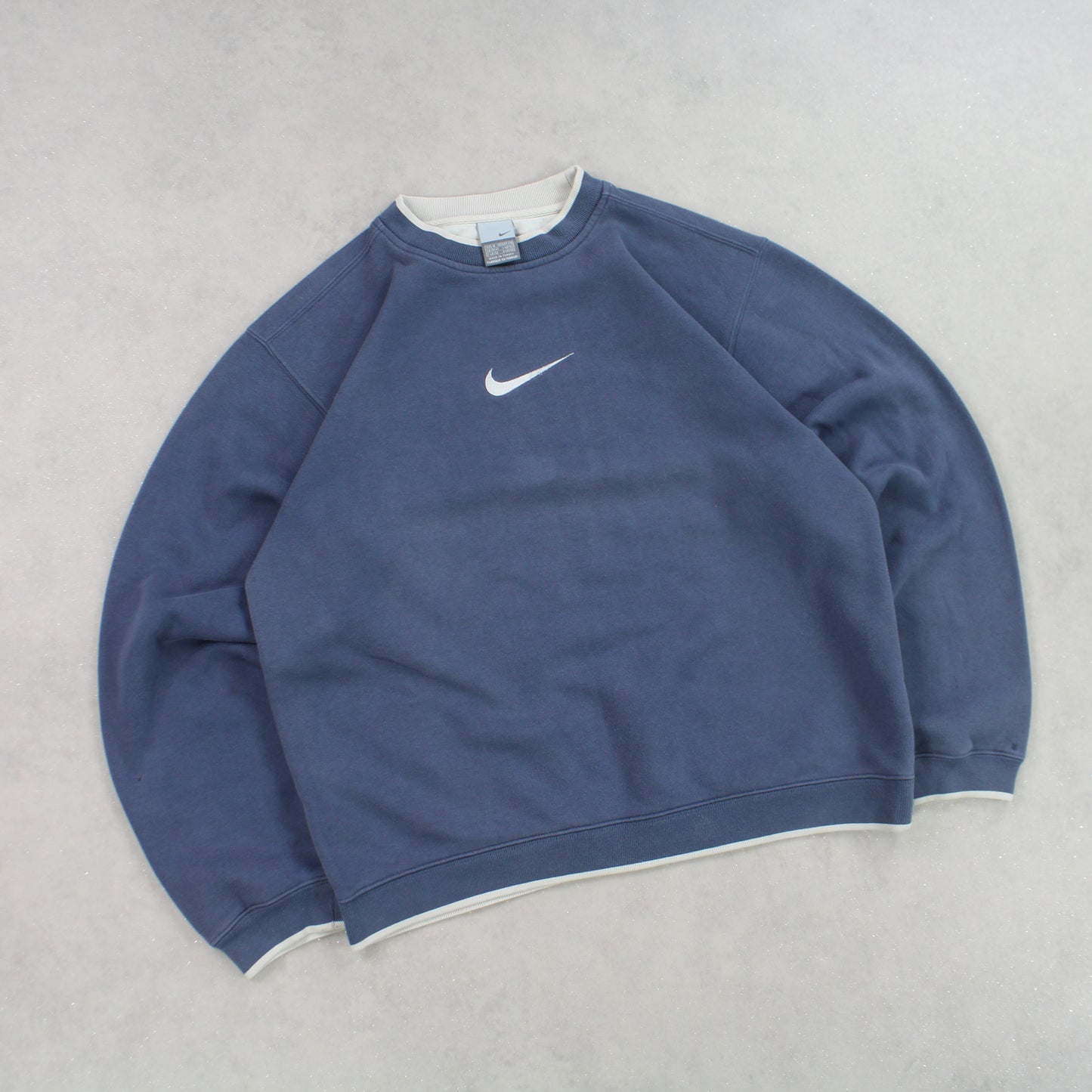 RARE 00s Nike Heavyweight Sweatshirt Blue - (M)