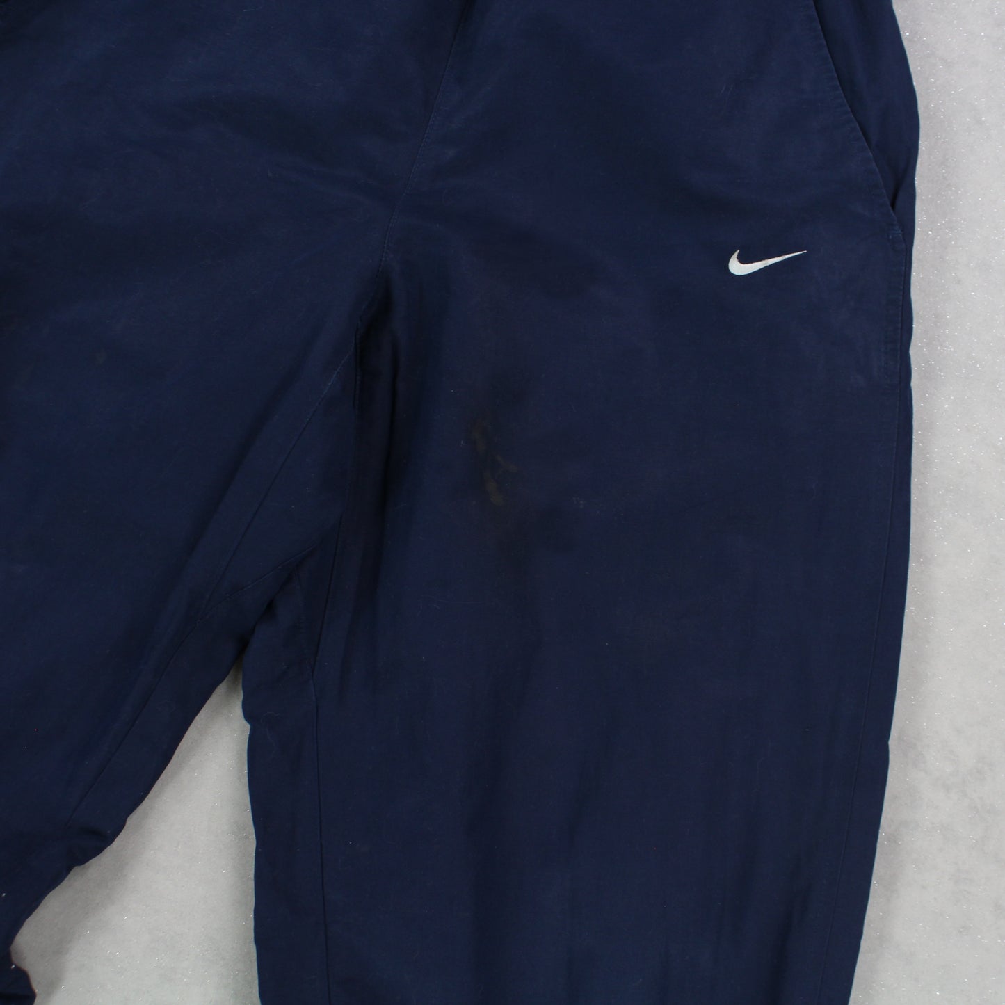 RARE 00s Nike Spell Out Trackpants Navy - (S)