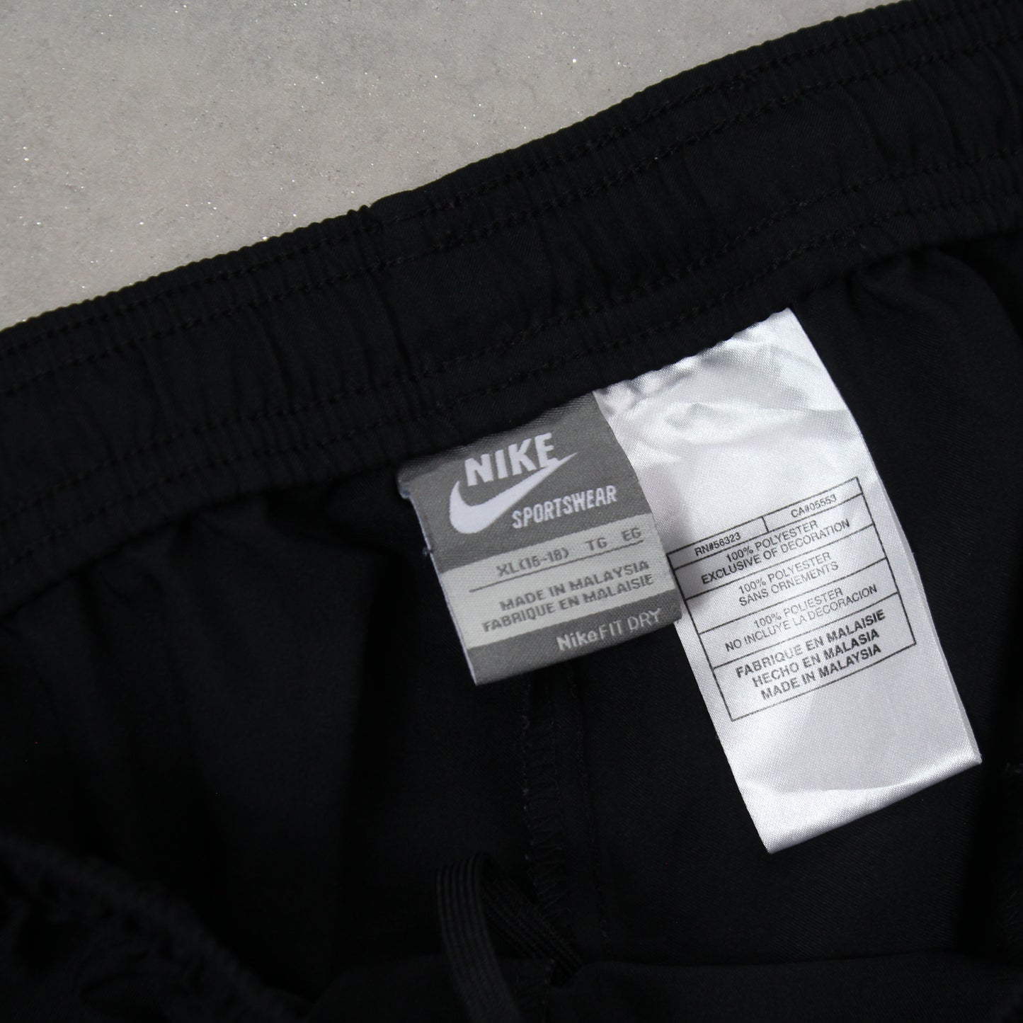 RARE 00s Baggy Nike Trackpants Black - (L)