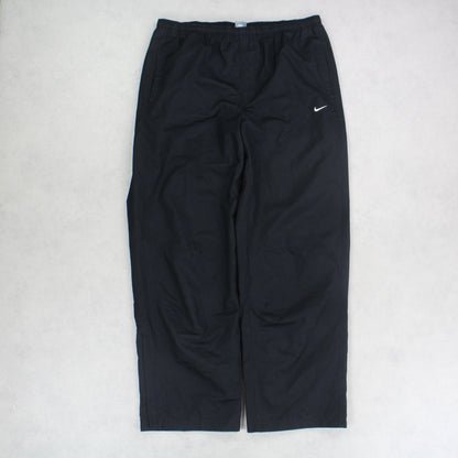 RARE Vintage 00s Nike Trackpants Black - (XL)