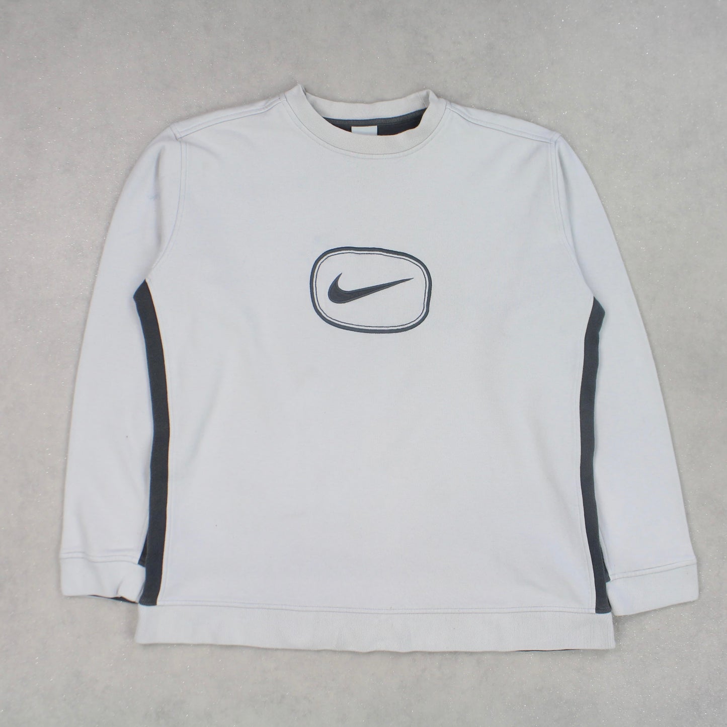 SUPER RARE Vintage 00s Nike Swoosh Sweatshirt Cream - (L)