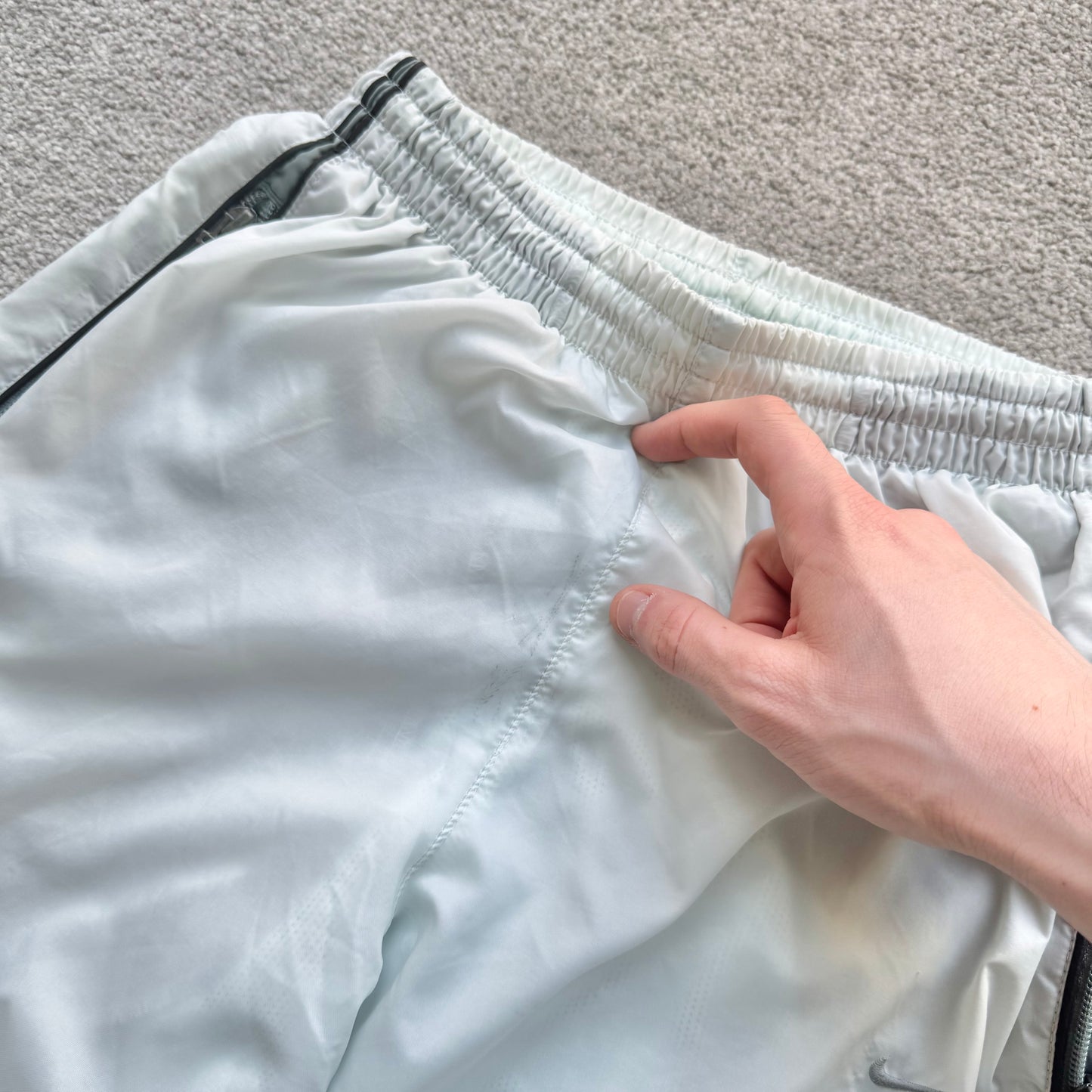 RARE 2000s Nike Trackpants Grey - (XS)
