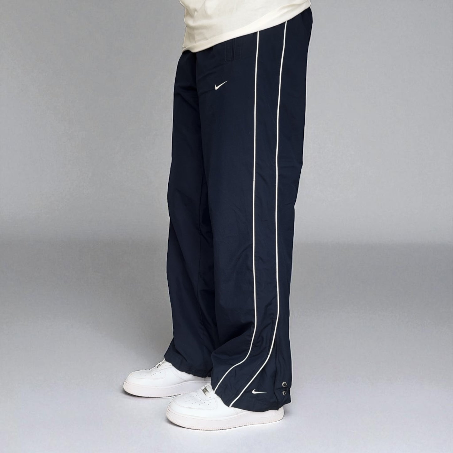 RARE 2000s Baggy Nike Trackpants Navy - (XL)
