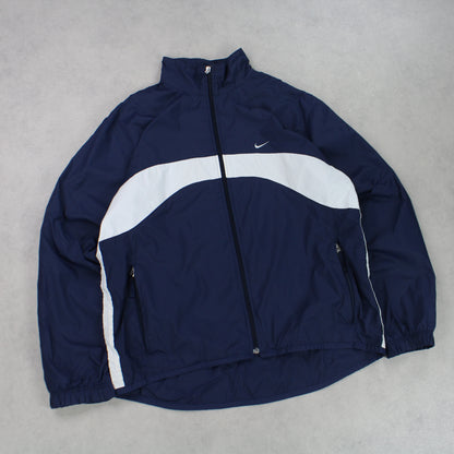 RARE 00s Nike Track Jacket Navy - (L)