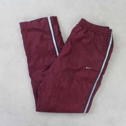 RARE 00s Nike Trackpants Burgundy - (S)