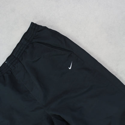 RARE 00s Baggy Nike Trackpants Black - (L)