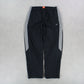 RARE 00s Baggy Nike Trackpants Black - (M)