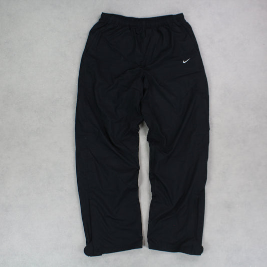 RARE 00s Baggy Nike Trackpants Black - (L)