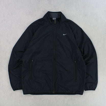 RARE 00s Nike Track Jacket Black - (L)