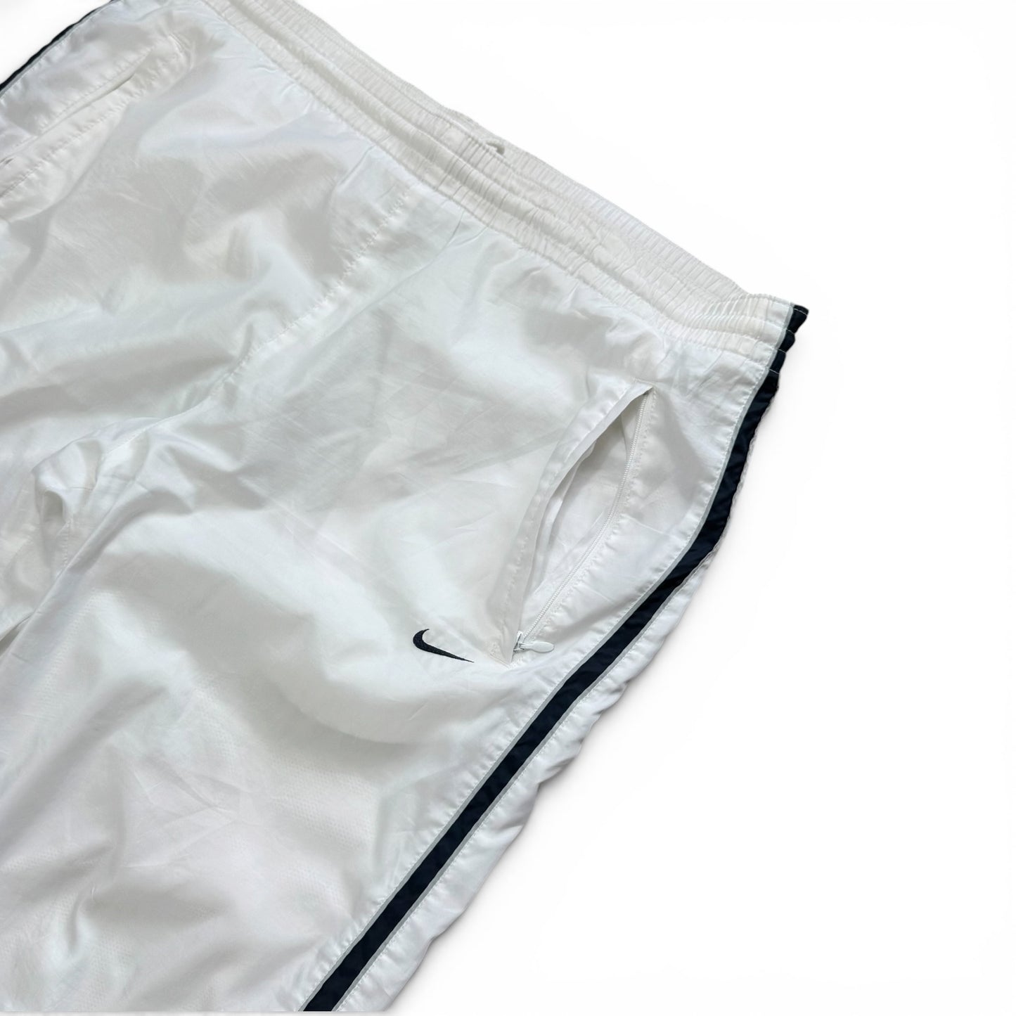 SUPER RARE 2000s Baggy Nike Trackpants White *PREMIUM* - (L)