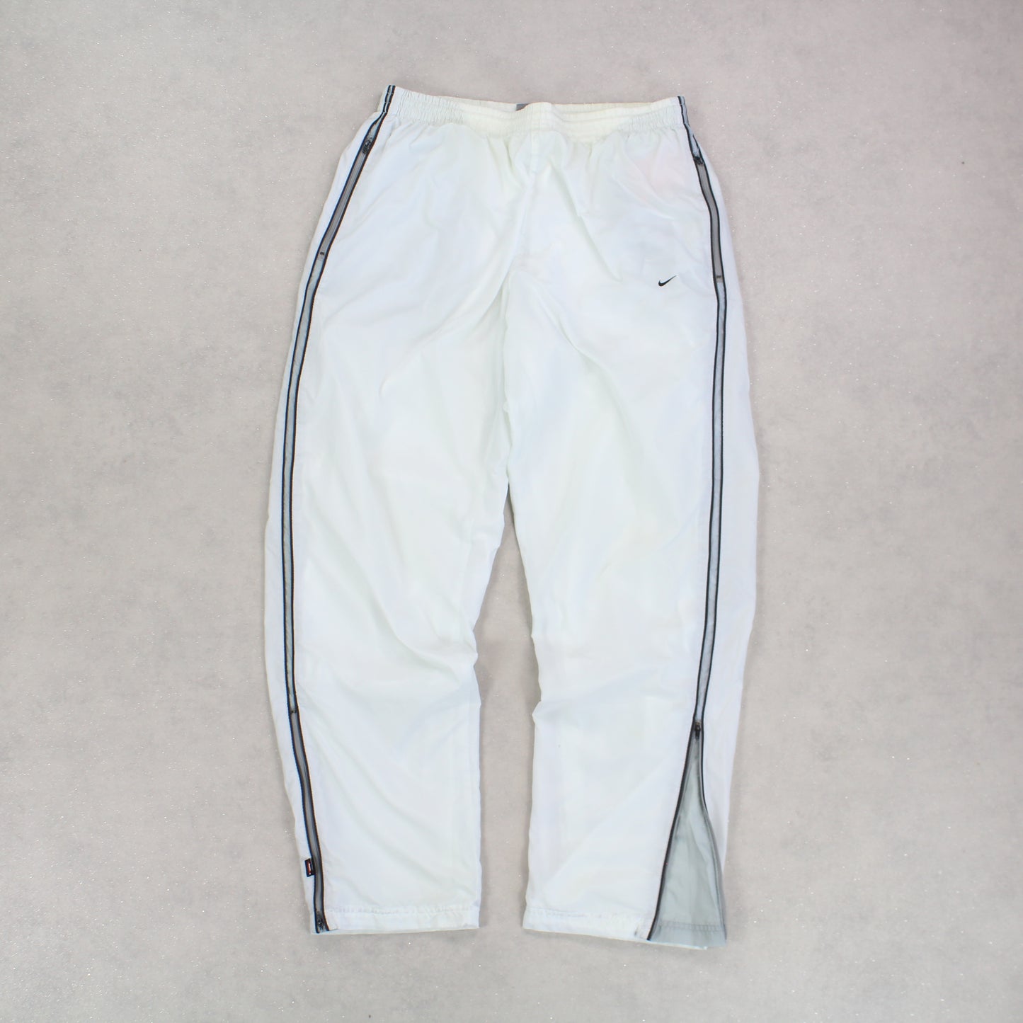 RARE 00s Nike Baggy Trackpants White - (L)