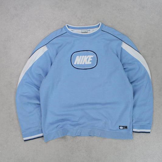 ULTRA RARE 00s Nike Sweatshirt Baby Blue - (M)