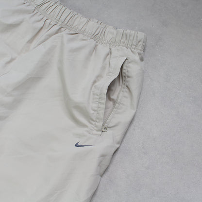 SUPER RARE 2000s Nike Trackpants Cream - (L)