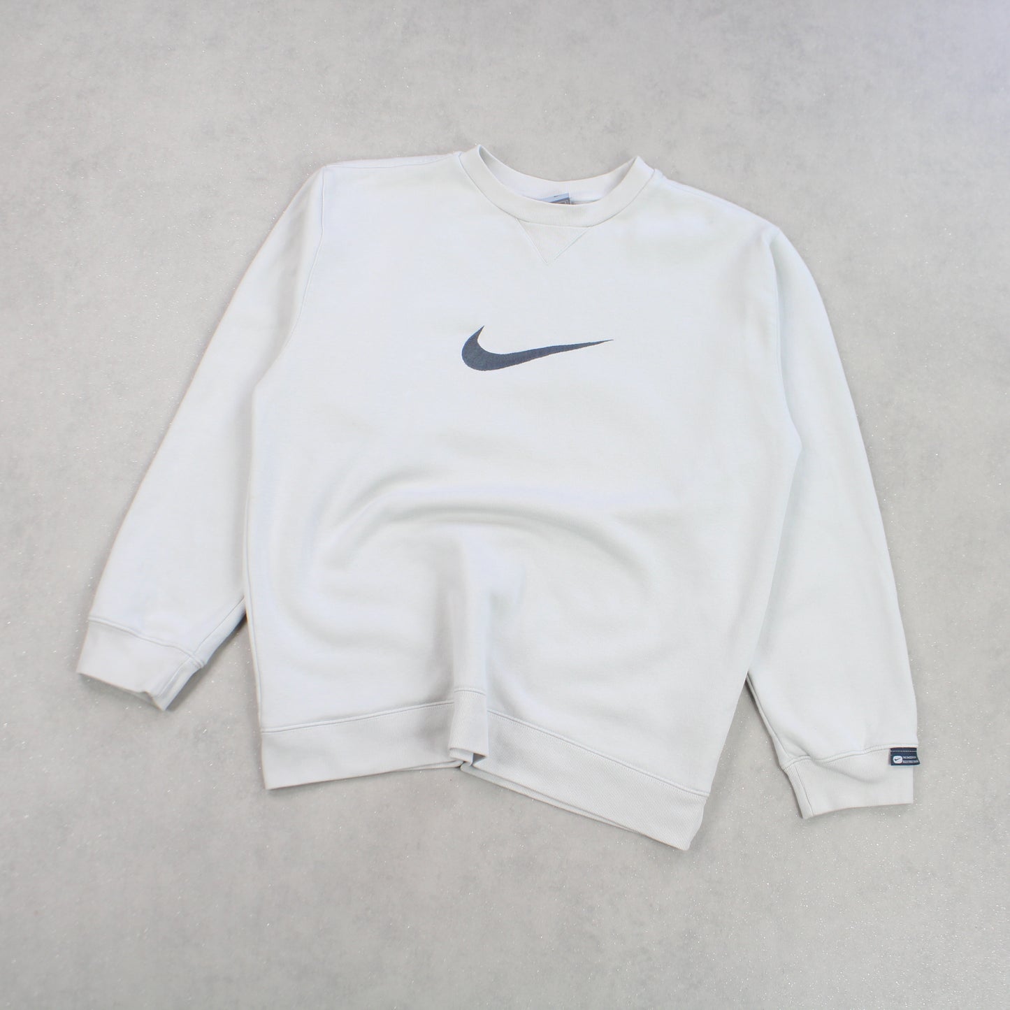 RARE Vintage 00s Nike Swoosh Sweatshirt Cream - (S)