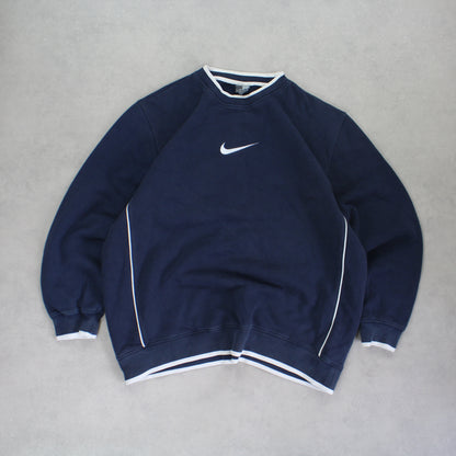 RARE 2000s Heavyweight Nike Sweatshirt Navy - (L)